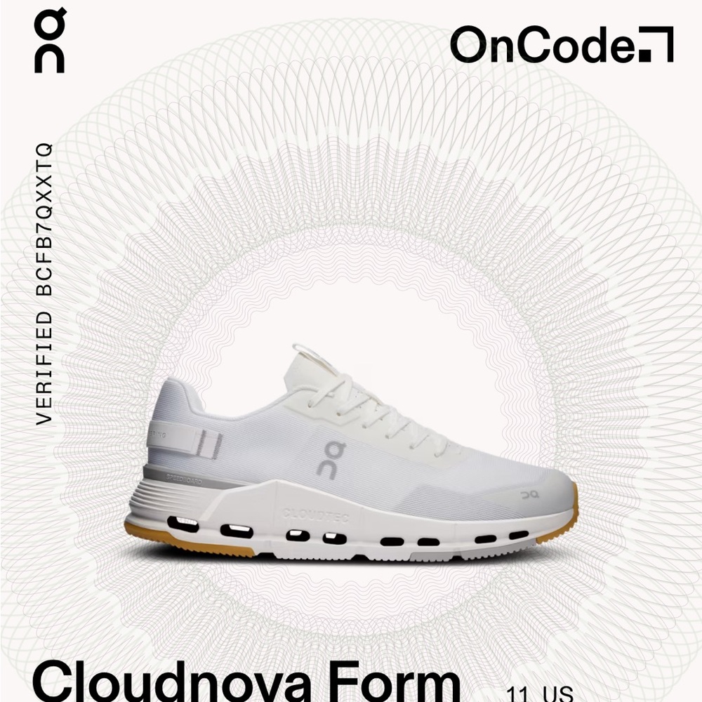 On Running Cloudnova Form 2 Men's Sneakers - White and Gray -Size 11